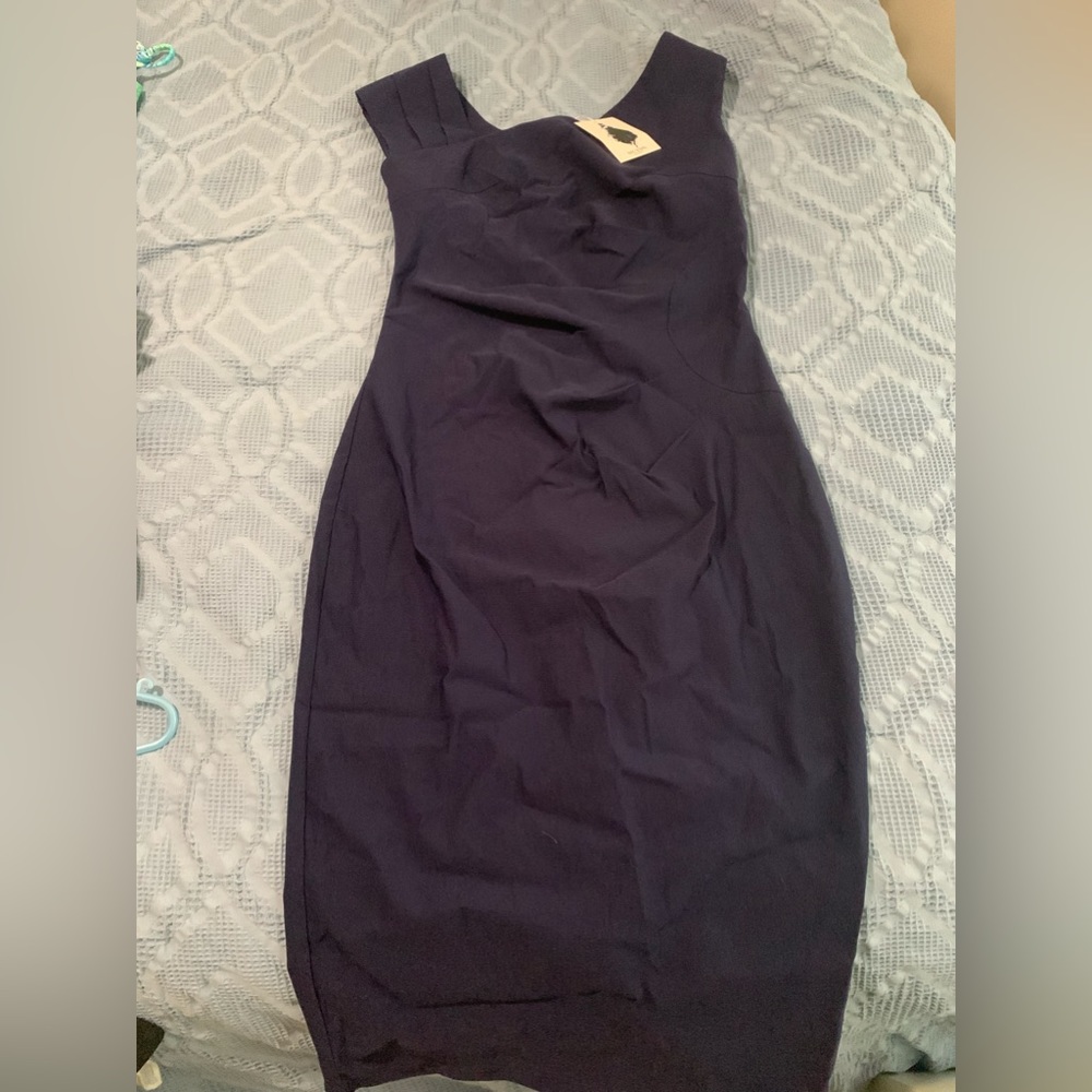 Navy blue sheath dress
